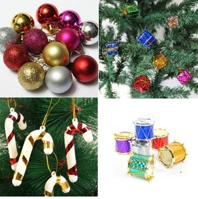 Christmas Tree (2 Feet) for Table Home Office Decoration  with 5 Packet Ornaments Tree Decoration Props - Xmas Tree