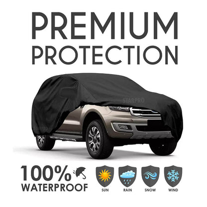 Water Resistant and Heat Resistant Car Cover | Heavy Buckle | Dust and Scratch Proof | Car Accessories Essentials (Grey)