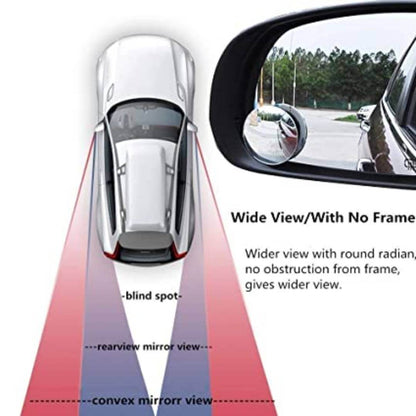 Blind Spot Mirror, Round Wide Angle Adjustable 360° Rotate Small Round Convex Rear View Mirror for All Universal Vehicles Cars,Trucks, Vans Pack of 2