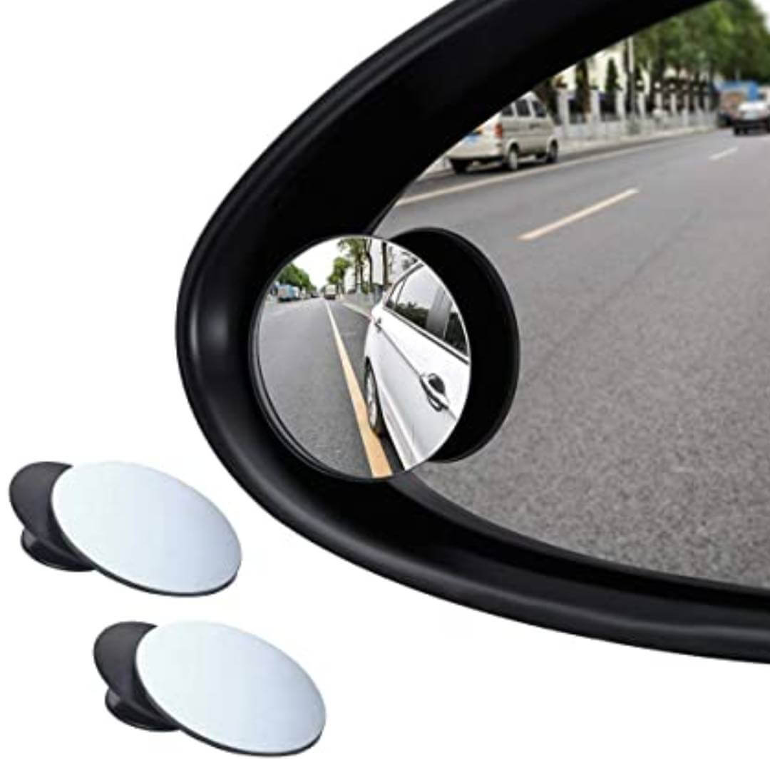 Blind Spot Mirror, Round Wide Angle Adjustable 360° Rotate Small Round Convex Rear View Mirror for All Universal Vehicles Cars,Trucks, Vans Pack of 2