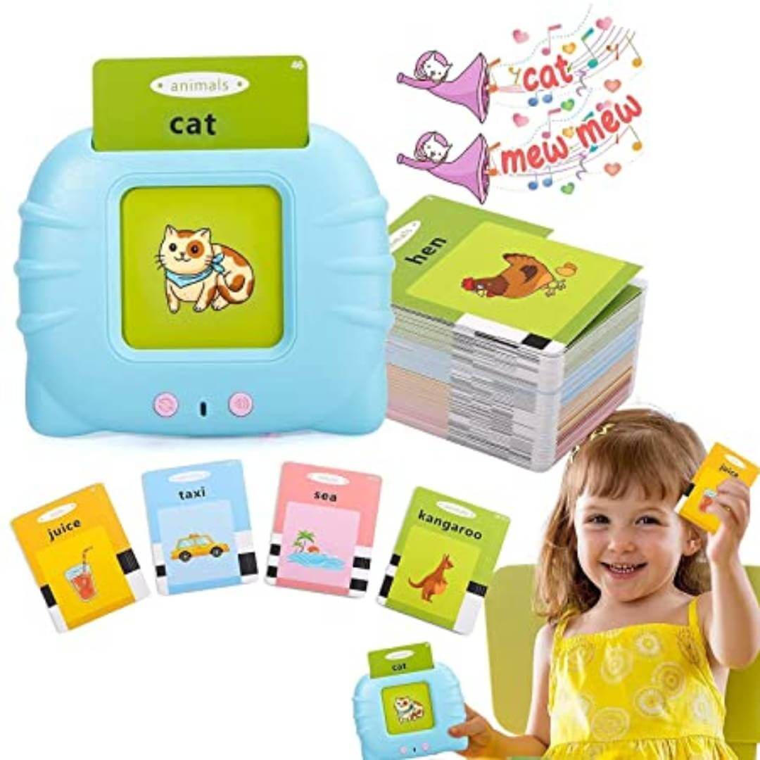 Flash Cards Preschool Electronic Reading Early Talking Flashcards Toy for Kids - 112 pcs Card (Card Early Education Device)