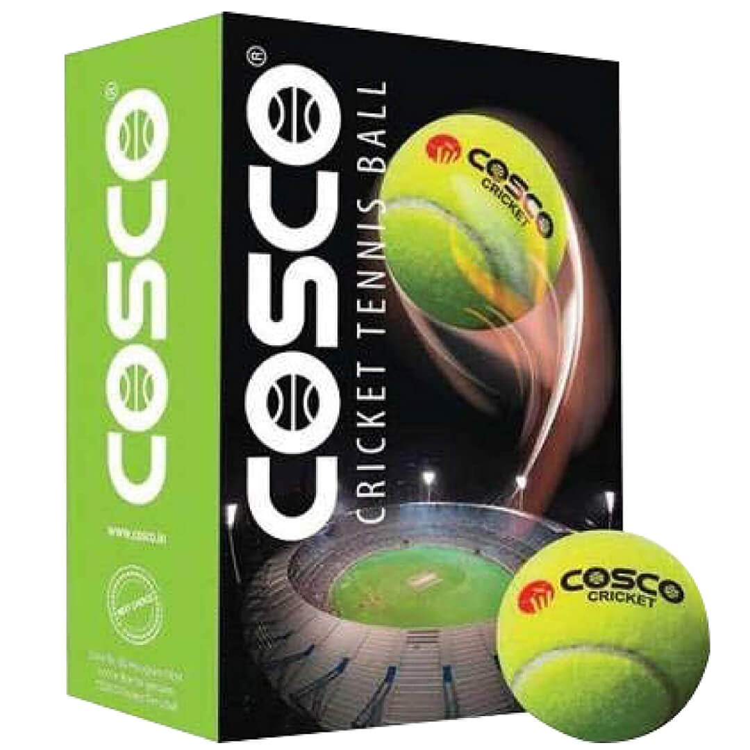 Cosco Light Cricket Tennis Ball, Green (Pack of 6)