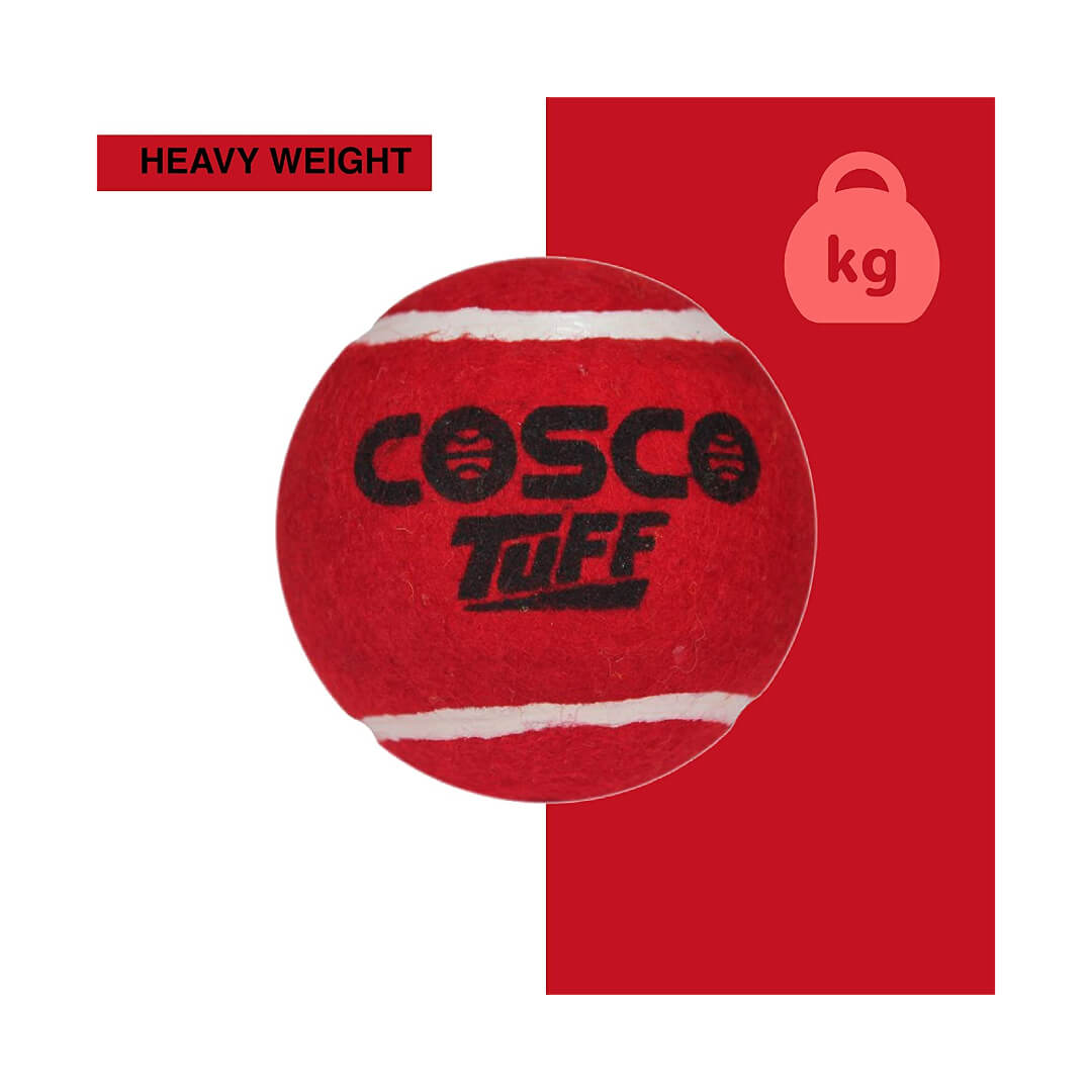 Cosco रबर टफ हैवी वेट बॉल (लाल) 6 का पैक 