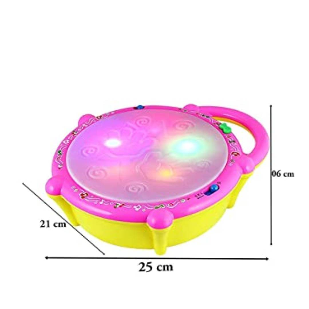 Flash Drum with 3D Lights, Music Baby Toy for 2 3 4 Year Kid