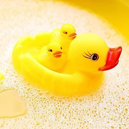 Chu Chu Ducks, Duck Family, Bath Toy with Sound (Yellow, Set of 2)