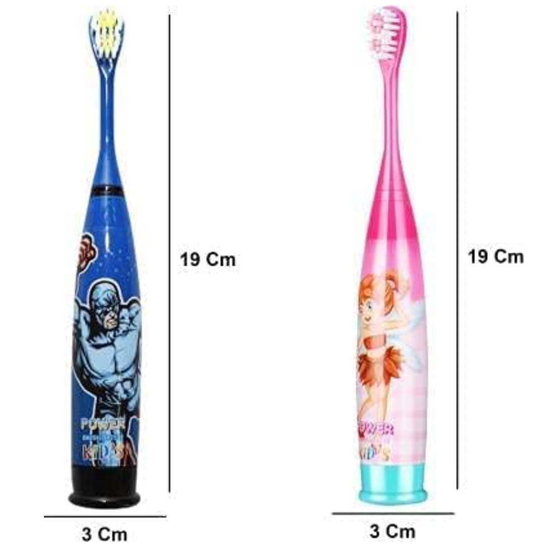 Kids Cartoon Printed Extra Soft Electric Battery Powered Toothbrush for Kids Electric Toothbrush Pack of 1