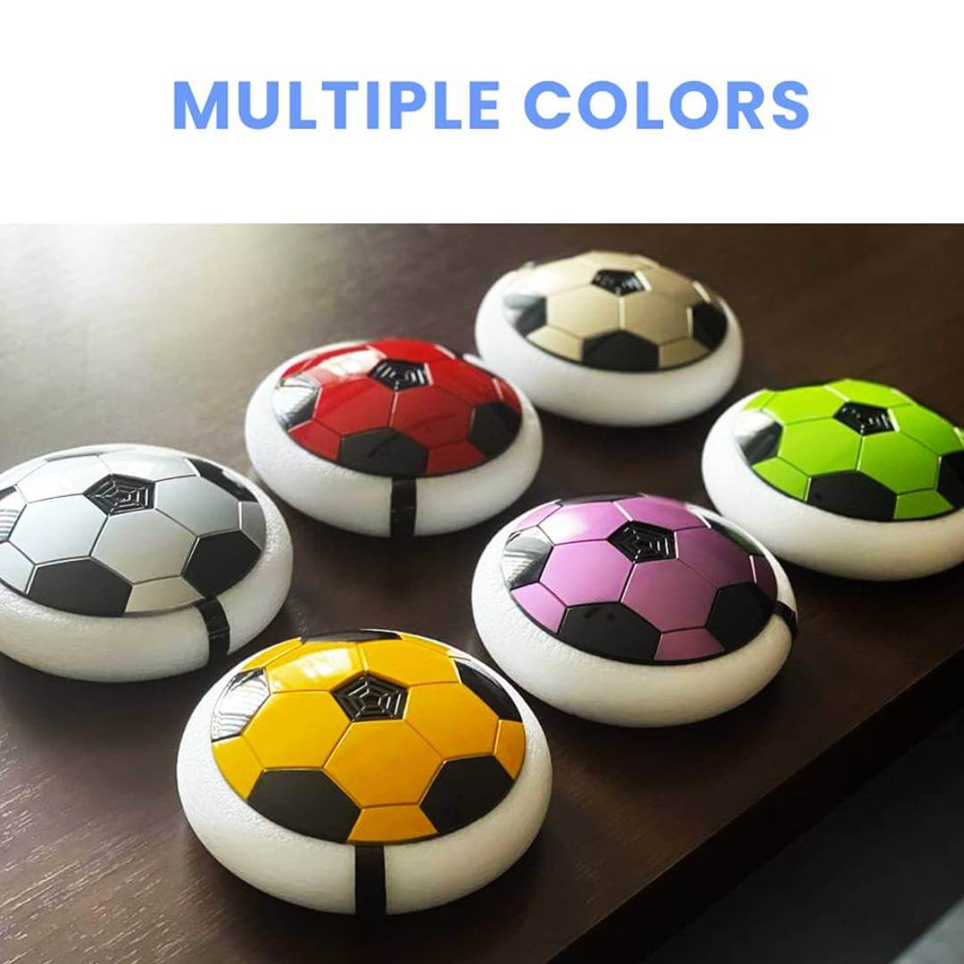 Football Indoor Floating Hoverball Soccer | Air Football Pro | Original Made In India Fun Toy For Boys And Kids (Silver)