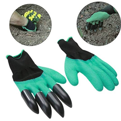 Green Gloves Premium Range of Heavy Duty Gardening Accessories Claws on Right Hand for Pruning, Digging and Planting for Home and Garden Use (Pack-1)