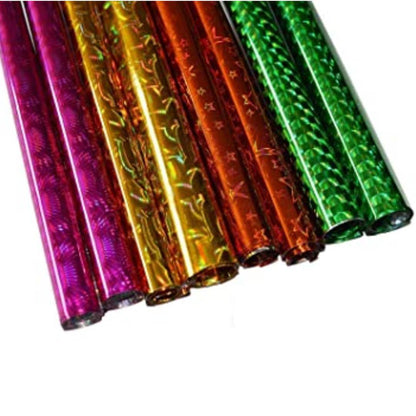 Gift Wrapping Paper Roll Plastic Sheets Metallic Gift Wrapping Paper Sheet (XL size, 70cm*50cm)(Pack of-10)