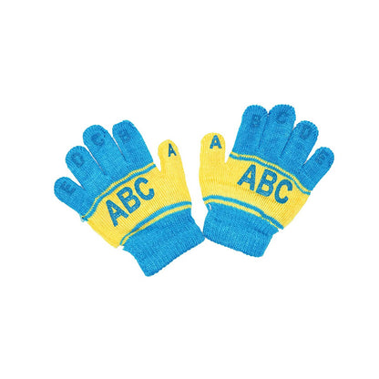 Kids ABC Woolen Hand Gloves | Winter Woolen Gloves For Baby Girl and Boy (Multicolour) Pack of 1Pair