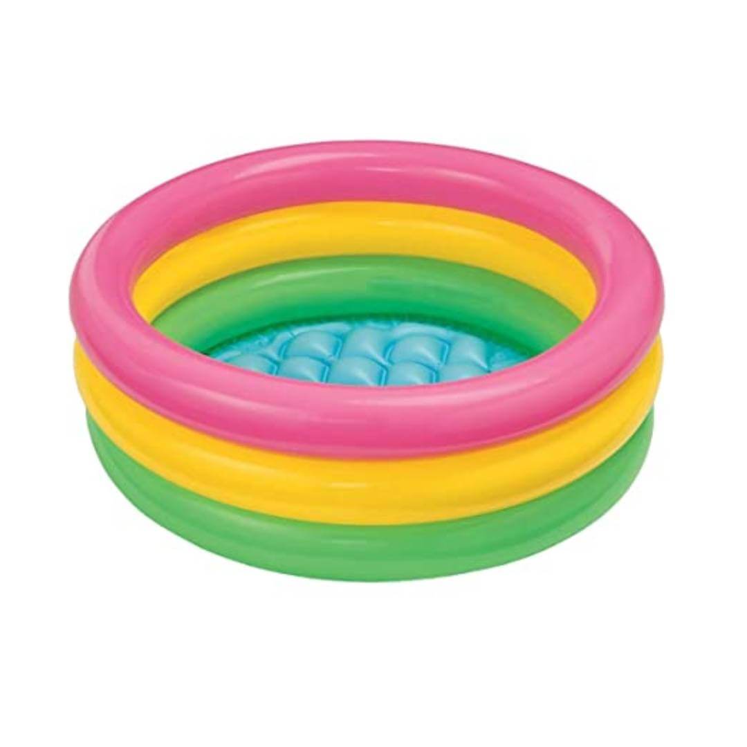 Inflatable Baby Tub Pool Perfect for Swimming Bath and Water Fun Kiddie Pool 2 Feet 3, 4 Years - (Multicolour)