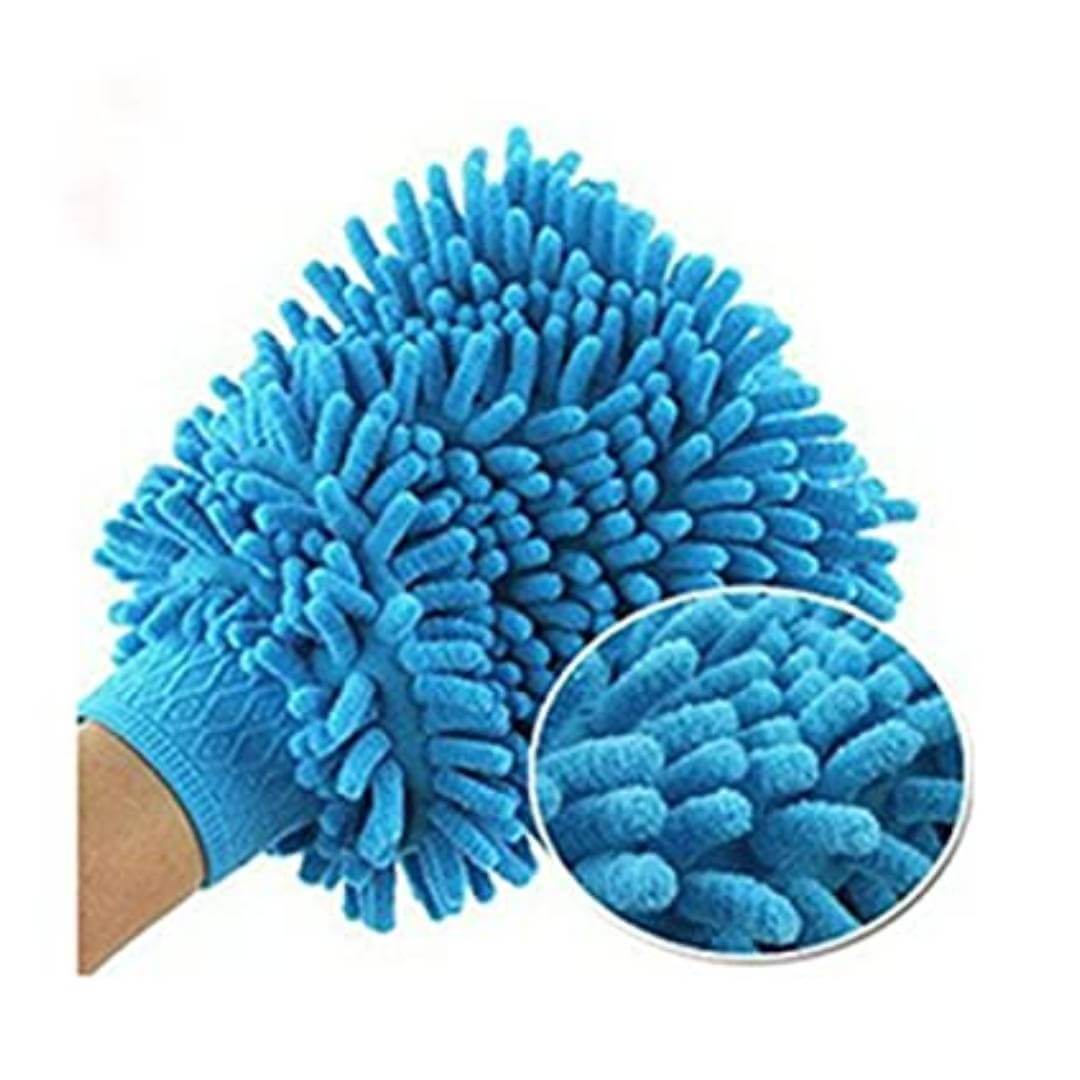Microfiber Super Soft Lint Free & Scratch Free Multipurpose dusting Hand Glove Duster, Washing & Cleaning Mitt for car wash, Kitchen, & Office