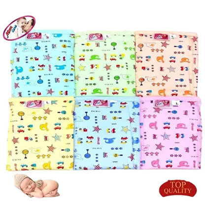 Cotton Cloth Nappies for Newborn,Reusable Diapers,Langots,U Shaped Double Layer Padded Extra Soft Nappy For babies (Pack of 6)(5-12 Months)Multicolor