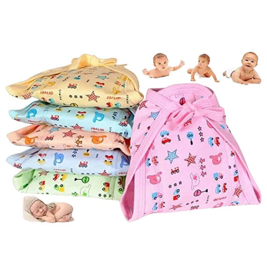 नवजात शिशु के लिए सूती कपड़े की लंगोट, पुन: प्रयोज्य डायपर, लंगोट, यू आकार की डबल लेयर गद्देदार अतिरिक्त नरम लंगोट बच्चों के लिए (6 का पैक) (5-12 महीने) मल्टीकलर