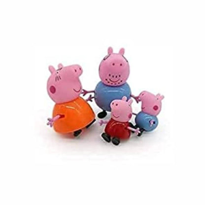 Peppa Family Set of 4, Best Gift for Kids Peppa Pig, George, Daddy Pig, Mommy Pig Pretend Play Set for Kids