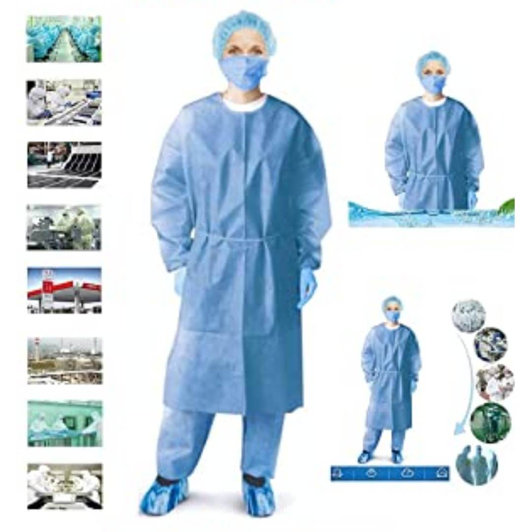 Protective Suit Medical Coverall Chemical Hazmat Isolation Protective Clothing Suit