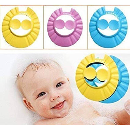 Soft Adjustable Visor Hat Safe Shampoo Shower Bathing Protection Bath Cap for Toddler, Baby, Kids, Children (Multi Color )