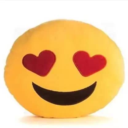 Smiley Emoji Cushions with Fibre Filling size-12-inch Velvet Soft Smilie Pillows Set of 5 Pieces Use in Kids Room Decoration, Car Back Decoration