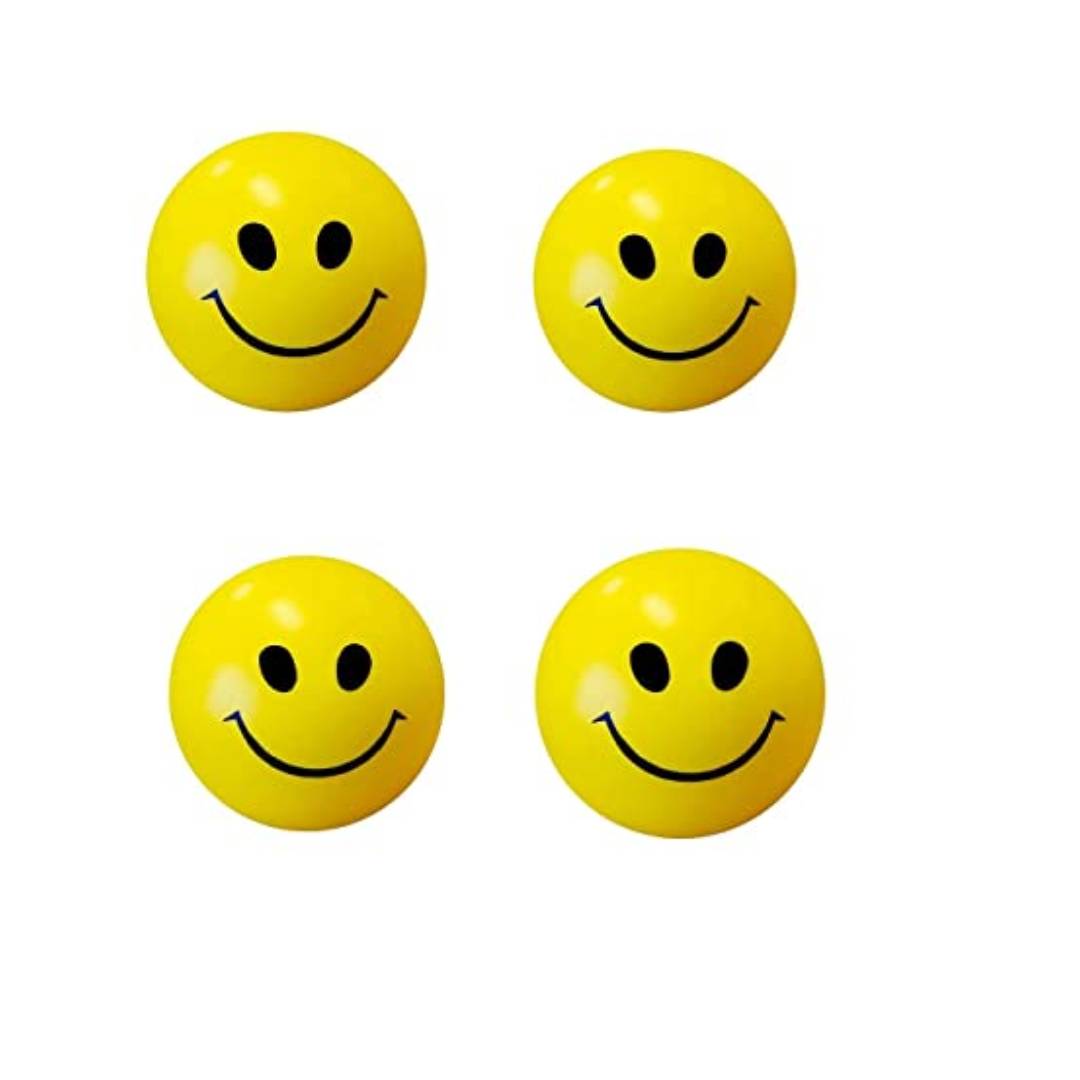 Soft Squeeze Smiley Funny face Sponge Balls for Stress Relief and Playing for boy and Girls (Pack of 2)