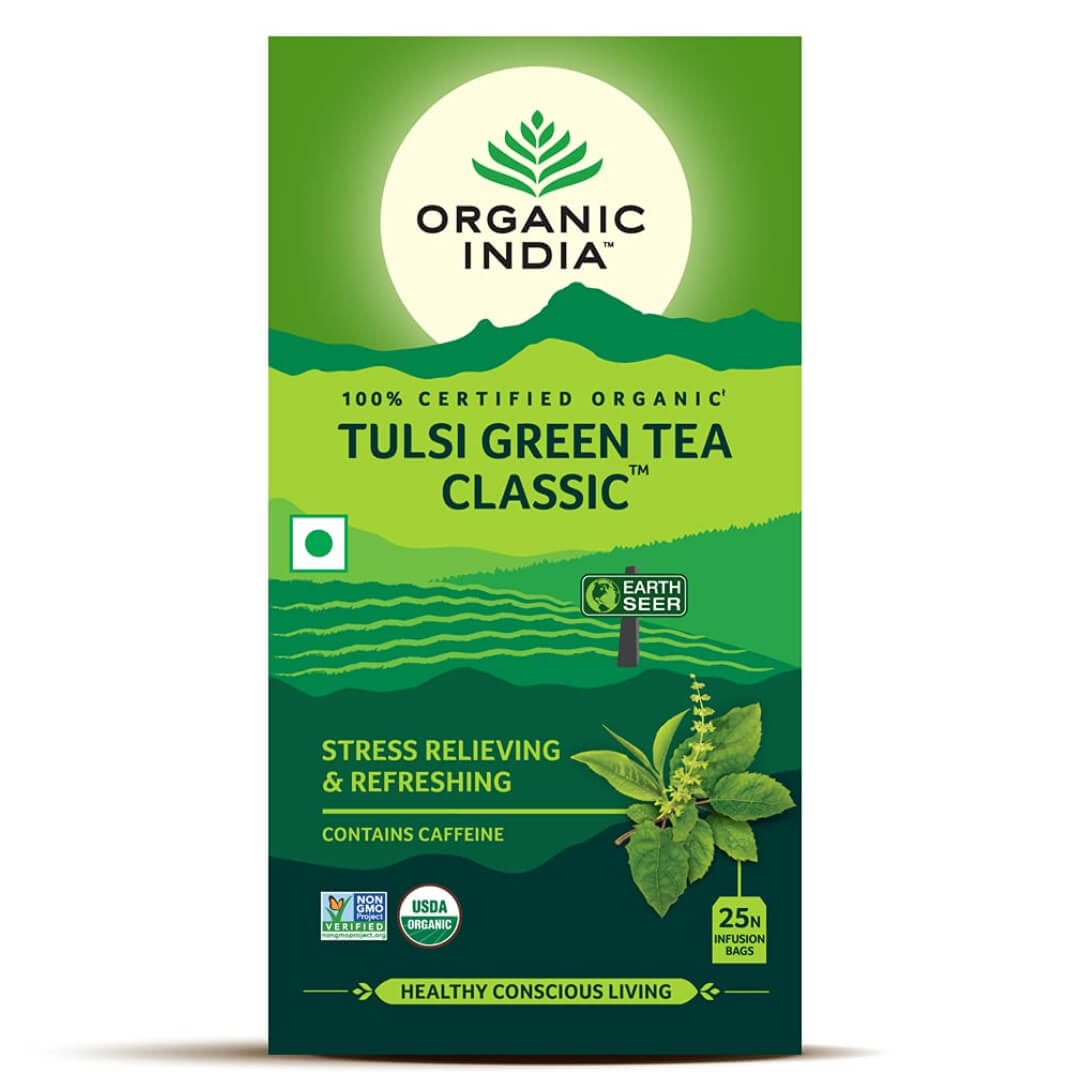 Organic India Tulsi Green Tea Classic - 25 Tea Bags
