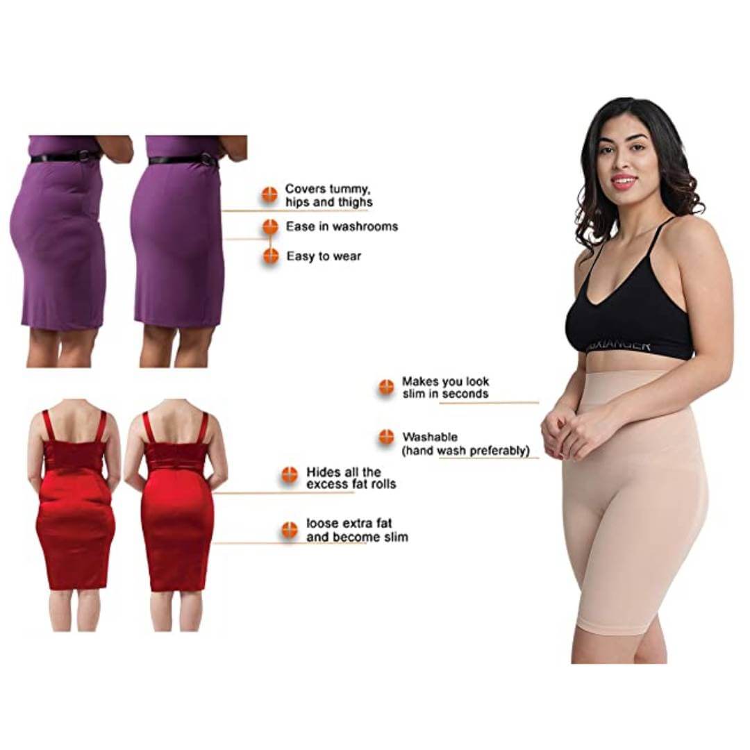 High Waisted Tummy Tucker Women Belly Fat Shapewear for Full Body Shapewear  for Women Tummy and Thigh Slimming Technology