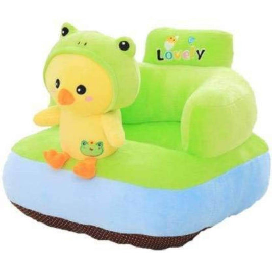 Soft Plush Cushion Baby Sofa Seat/Rocking Chair with Belt for Kids 0 to 4 Years (Green & Blue)