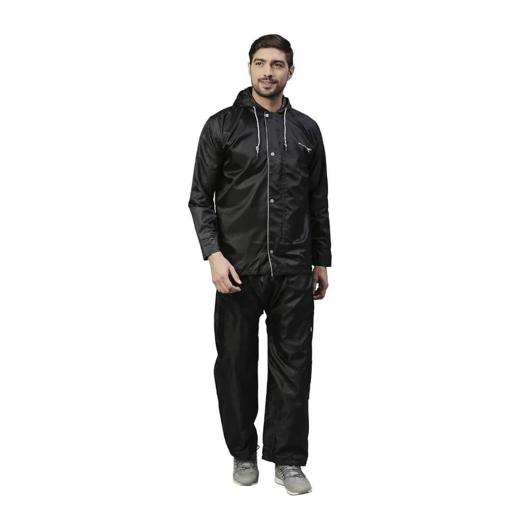 ZEEL Men's Raincoat | Reversible Raincoat for Men | Rain Coat with Waterproof Pant and Carrying Pouch